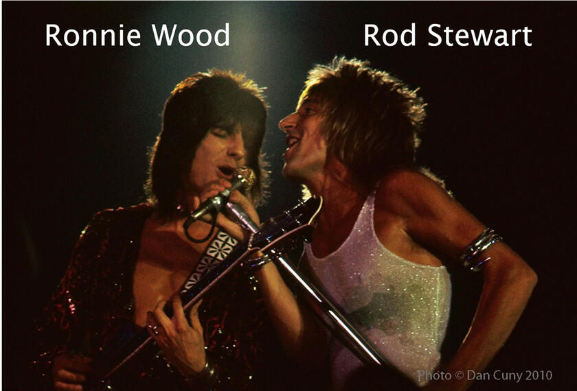 Ronnie Wood and Rod Stewart